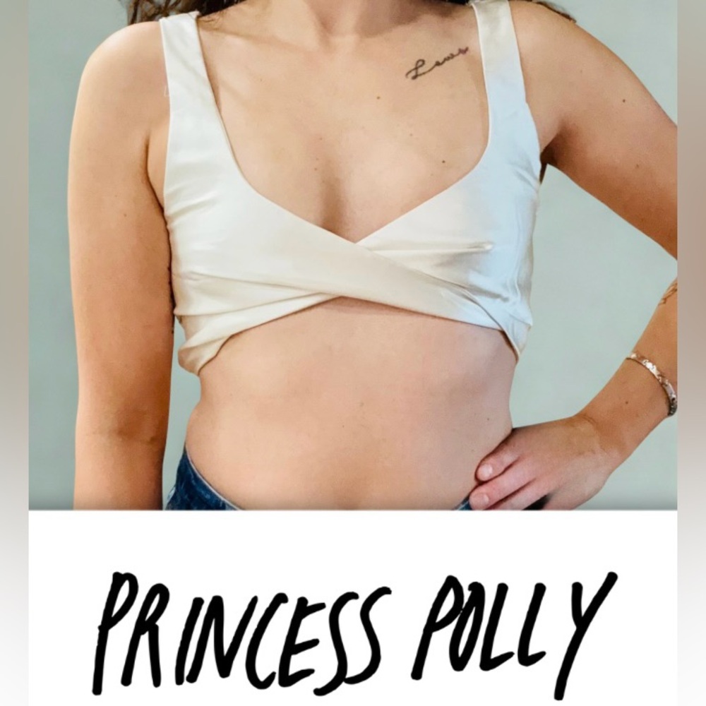 2/$20 Princess Polly Alethea Set Champagne Crop Top